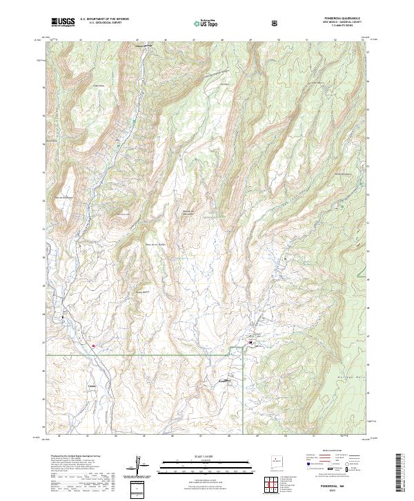 USGS Topographic Map – Ponderosa
