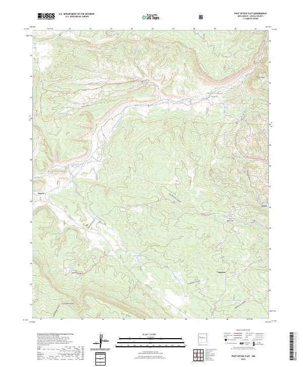USGS Topographic Map – Post Office Flat