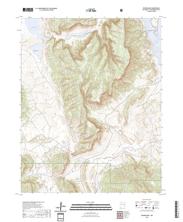 USGS Topographic Map – Pounds Mesa
