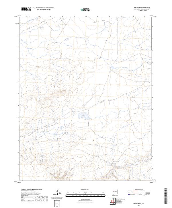 USGS Topographic Map – Pretty Rock