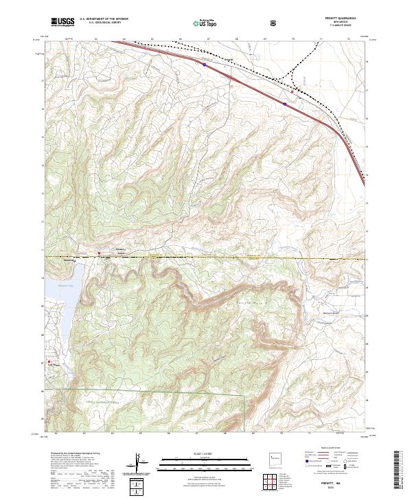 USGS Topographic Map – Prewitt