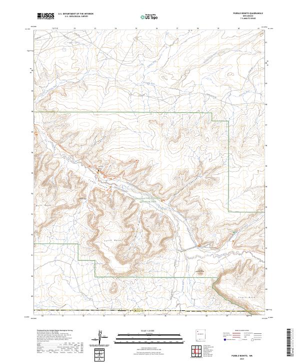 USGS Topographic Map – Pueblo Bonito