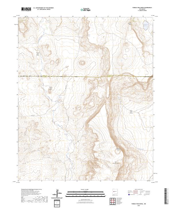 USGS Topographic Map – Pueblo Viejo Mesa