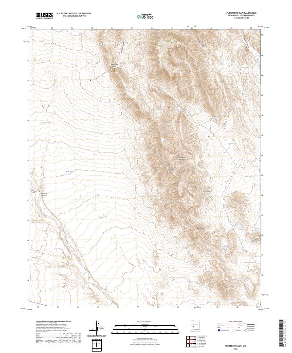 USGS Topographic Map – Puertecito Gap