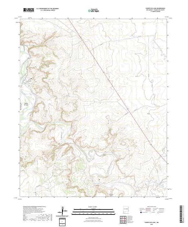 USGS Topographic Map – Puerto De Luna