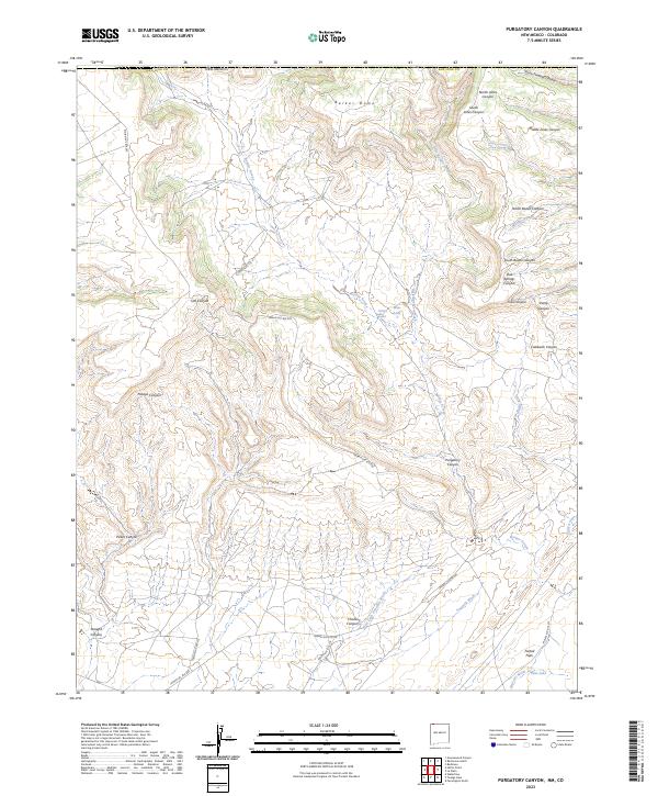 USGS Topographic Map – Purgatory Canyon