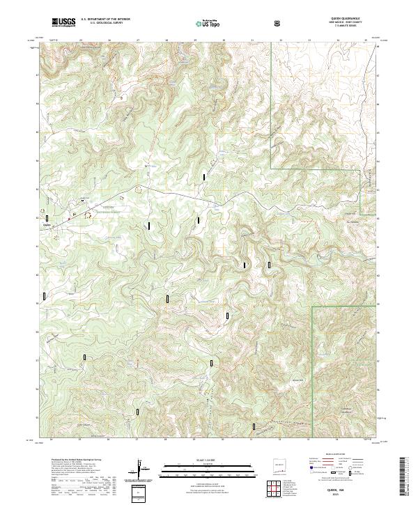 USGS Topographic Map – Queen