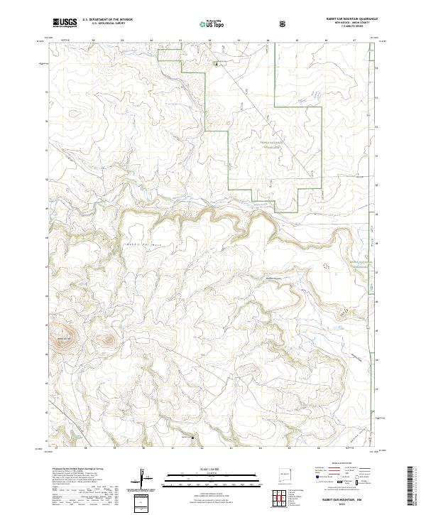 USGS Topographic Map – Rabbit Ear Mountain