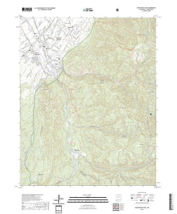USGS Topographic Map – Ranchos De Taos