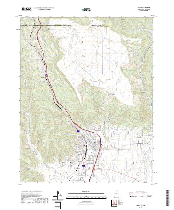 USGS Topographic Map – Raton