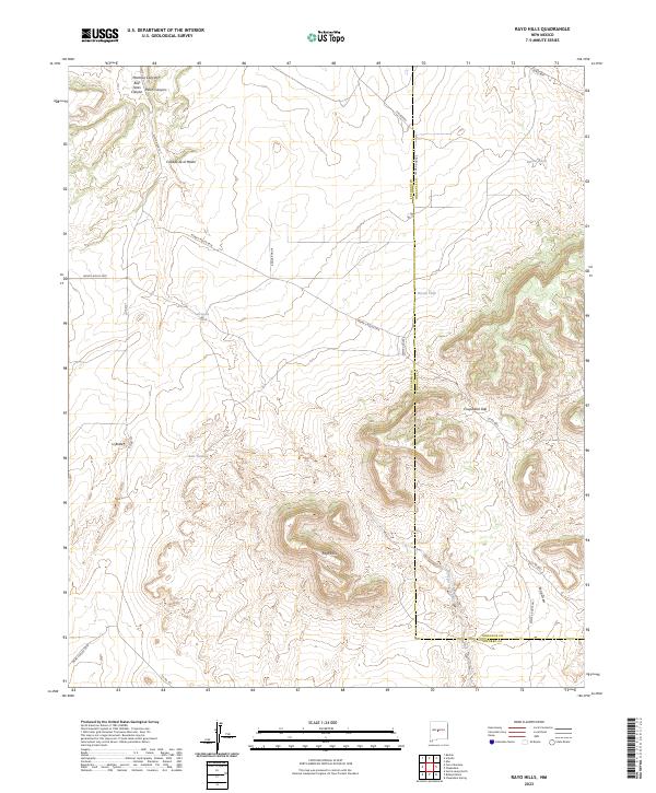 USGS Topographic Map – Rayo Hills