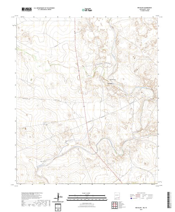 USGS Topographic Map – Red Bluff