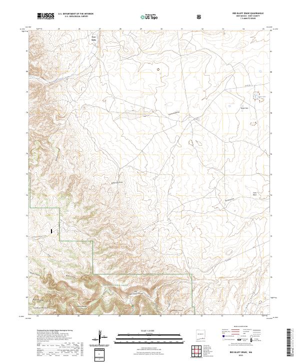 USGS Topographic Map – Red Bluff Draw