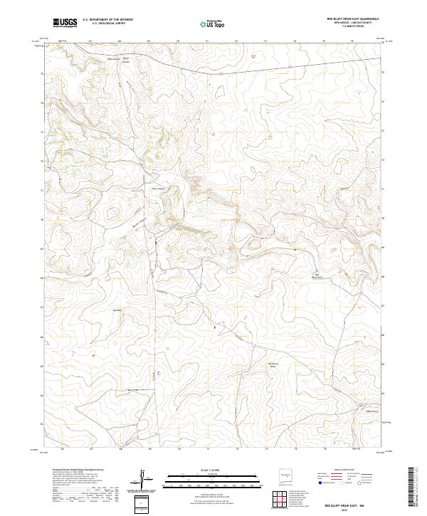USGS Topographic Map – Red Bluff Draw East