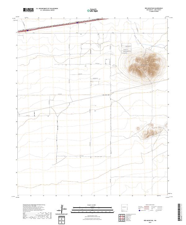 USGS Topographic Map – Red Mountain