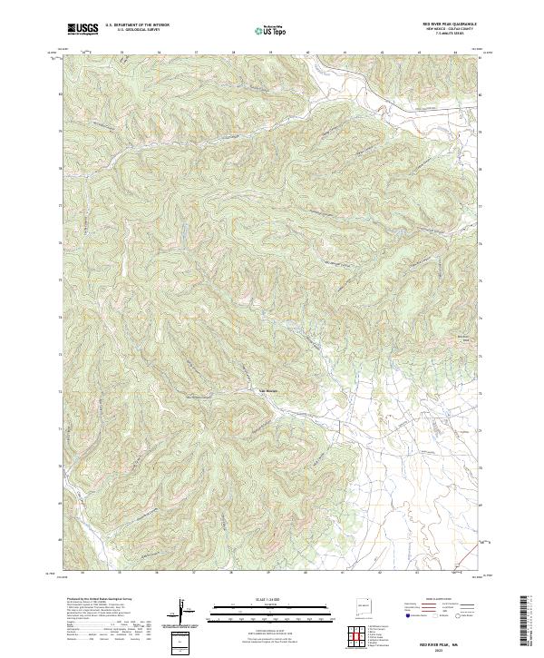 USGS Topographic Map – Red River Peak
