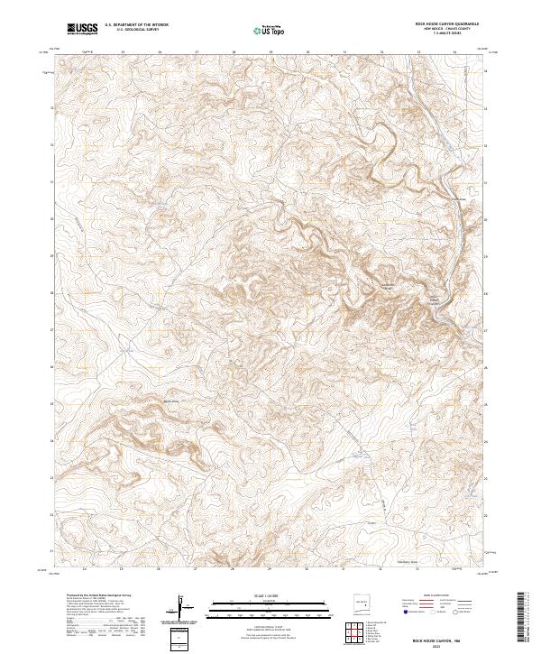 USGS Topographic Map – Rock House Canyon