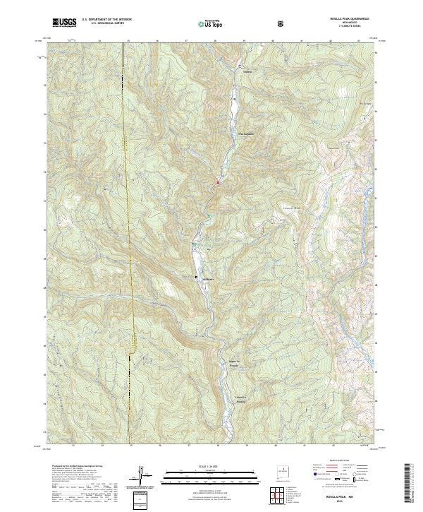 USGS Topographic Map – Rosilla Peak