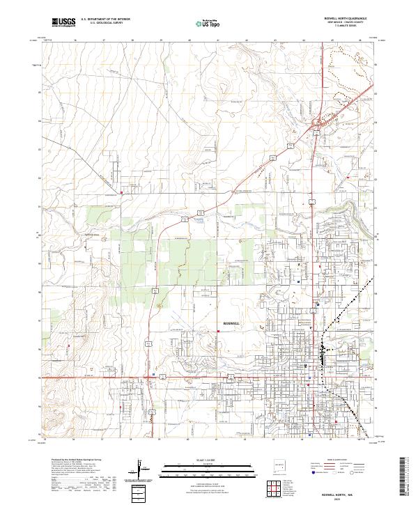 USGS Topographic Map – Roswell North