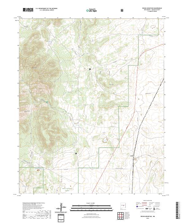USGS Topographic Map – Rough Mountain