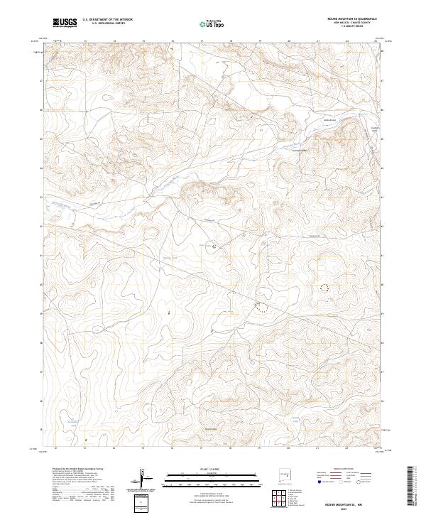 USGS Topographic Map – Round Mountain SE