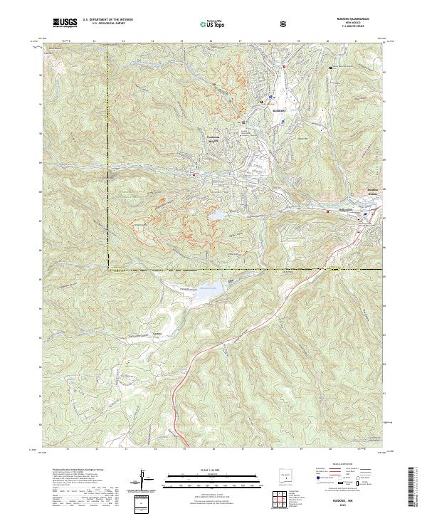 USGS Topographic Map – Ruidoso