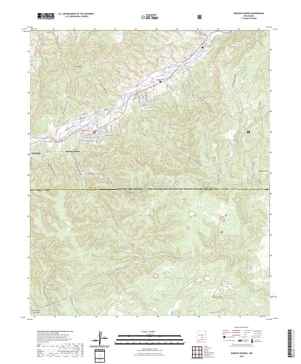 USGS Topographic Map – Ruidoso Downs