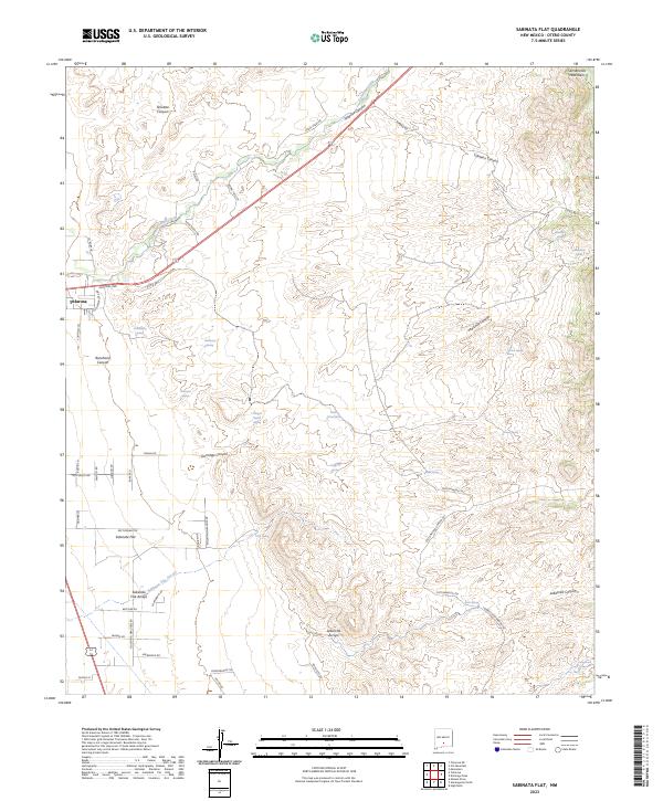 USGS Topographic Map – Sabinata Flat