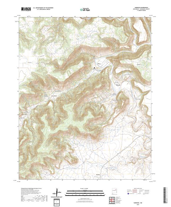 USGS Topographic Map – Sabinoso