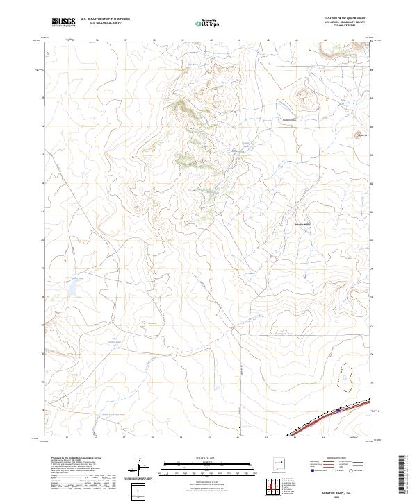 USGS Topographic Map – Sacaton Draw
