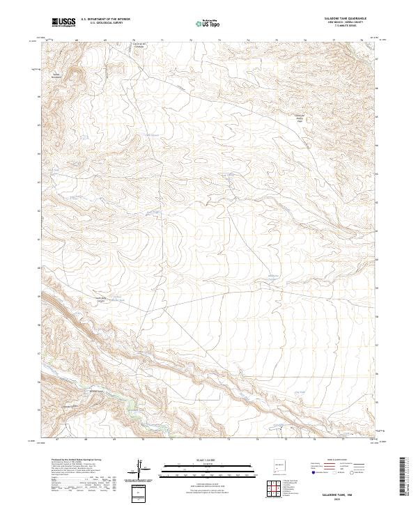 USGS Topographic Map – Saladone Tank