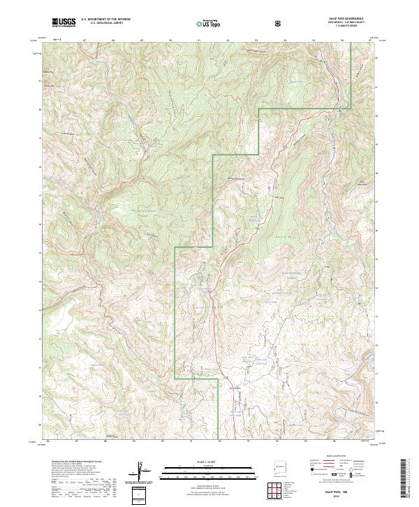 USGS Topographic Map – Saliz Pass