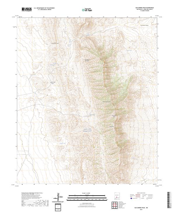 USGS Topographic Map – San Andres Peak