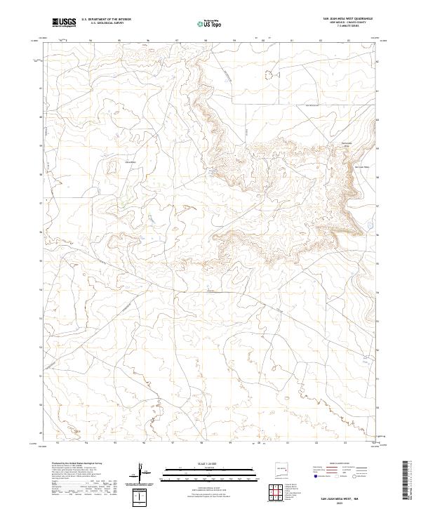 USGS Topographic Map – San Juan Mesa West
