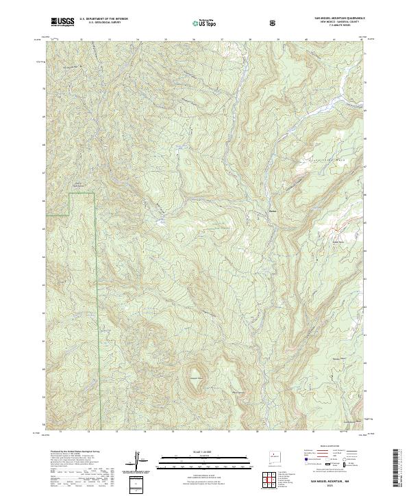 USGS Topographic Map – San Miguel Mountain