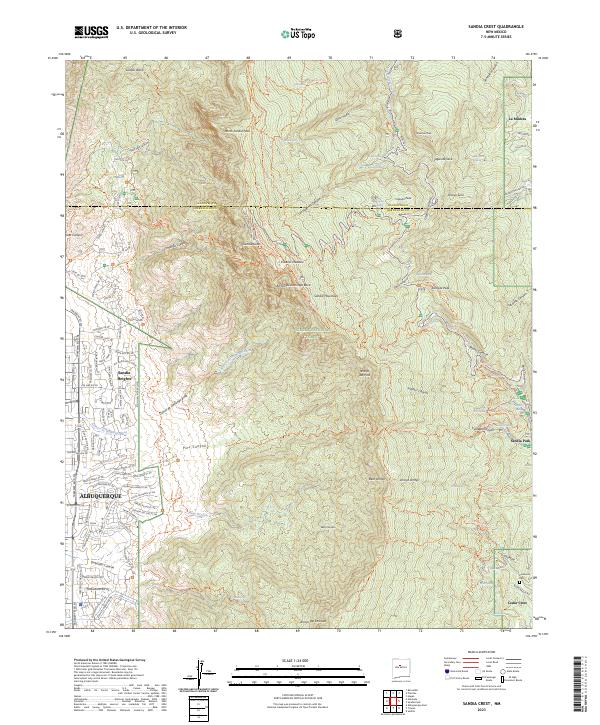 USGS Topographic Map – Sandia Crest