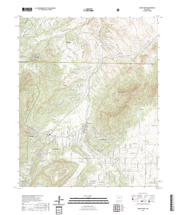 USGS Topographic Map – Sandia Park