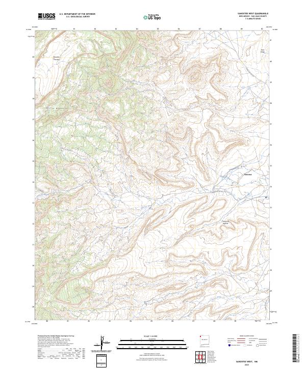 USGS Topographic Map – Sanostee West