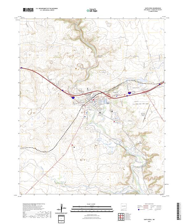 USGS Topographic Map – Santa Rosa