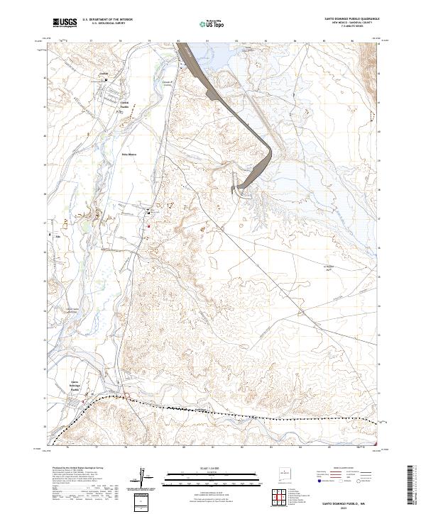 USGS Topographic Map – Santo Domingo Pueblo