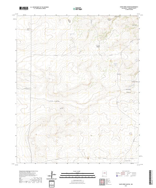 USGS Topographic Map – Santo Nino Canyon