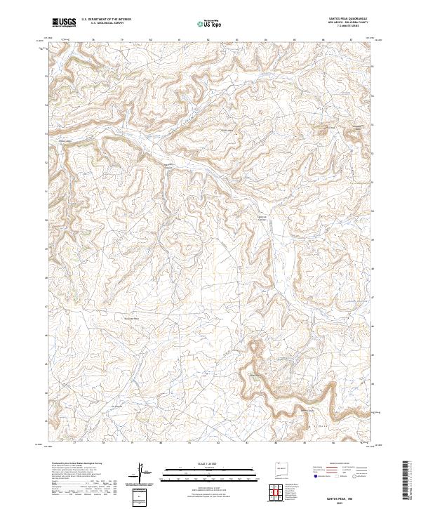 USGS Topographic Map – Santos Peak