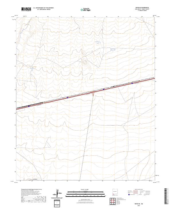 USGS Topographic Map – Separ NE