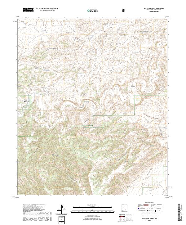 USGS Topographic Map – Serpentine Bends