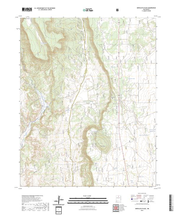 USGS Topographic Map – Servilleta Plaza