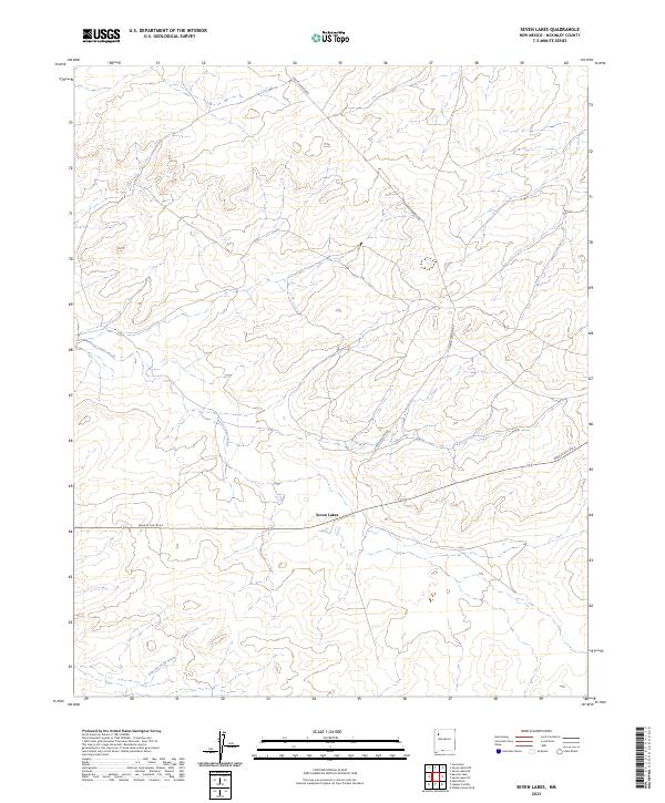 USGS Topographic Map – Seven Lakes