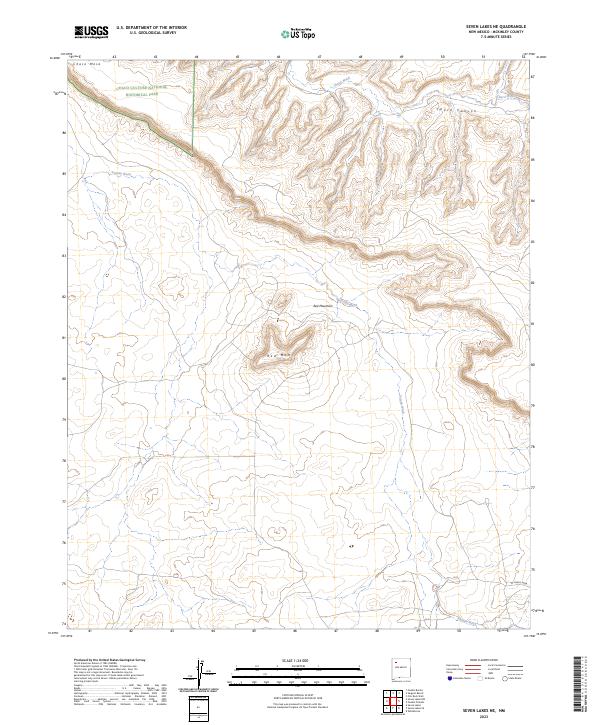 USGS Topographic Map – Seven Lakes NE