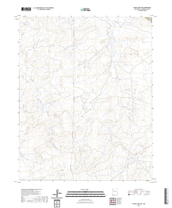 2023 Map of Seven Lakes NW, 2023 Print