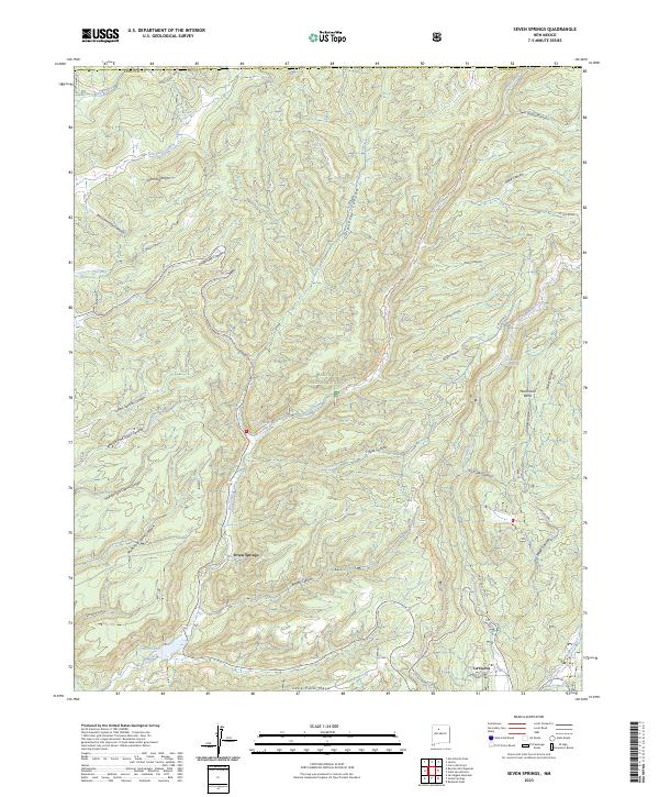 USGS Topographic Map – Seven Springs