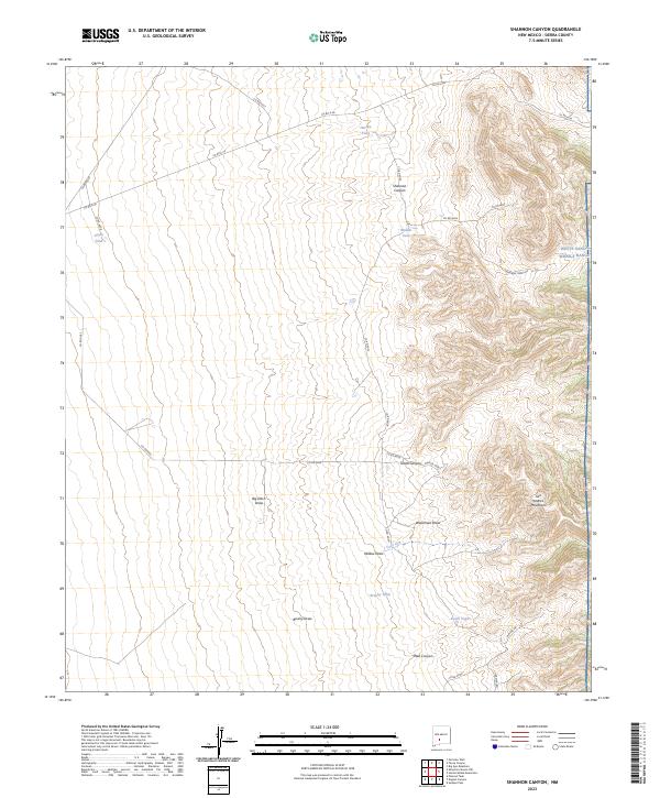 USGS Topographic Map – Shannon Canyon